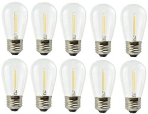 Pakiet 10 szt żarówka LED E27 1W S14 girlandowa