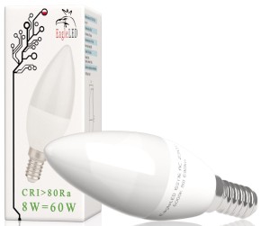 Żarówka LED świeczka E14 8W=60W Ciepła EL