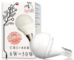 Żarówka LED kulka E14 6W=50W Ciepła 