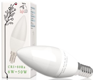 Żarówka LED świeczka E14 6W=50W Ciepła EL