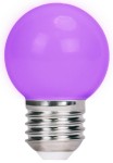 Żarówka LED E27 G45 2W fioletowa 5 sztuk girlandowa