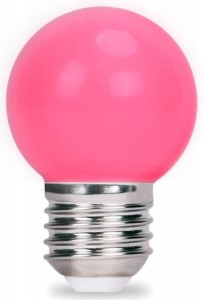 Żarówka LED E27 G45 2W girlandowa różowa 5 sztuk 
