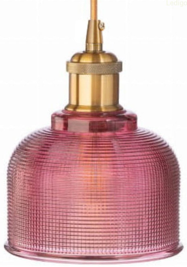Lampa wisząca sufitowa szklana BELL czerwona