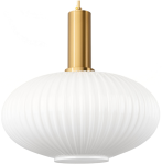 Lampa wisząca MODERNA LUX duża złota mleczna