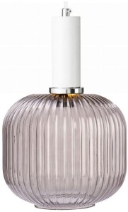 Lampa wisząca szklana grafitowa MODERNA biała zawieś