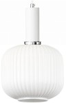 Lampa wisząca szklana MODERNA mleczna biała zawieś