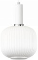 Lampa wisząca szklana MODERNA mleczna biała zawieś