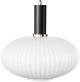 Lampa wisząca szklana Torino duża mleczna czarna zawieś