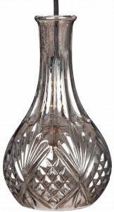 Lampa wisząca szklana kryształowa podłużna karafka GRAFIT
