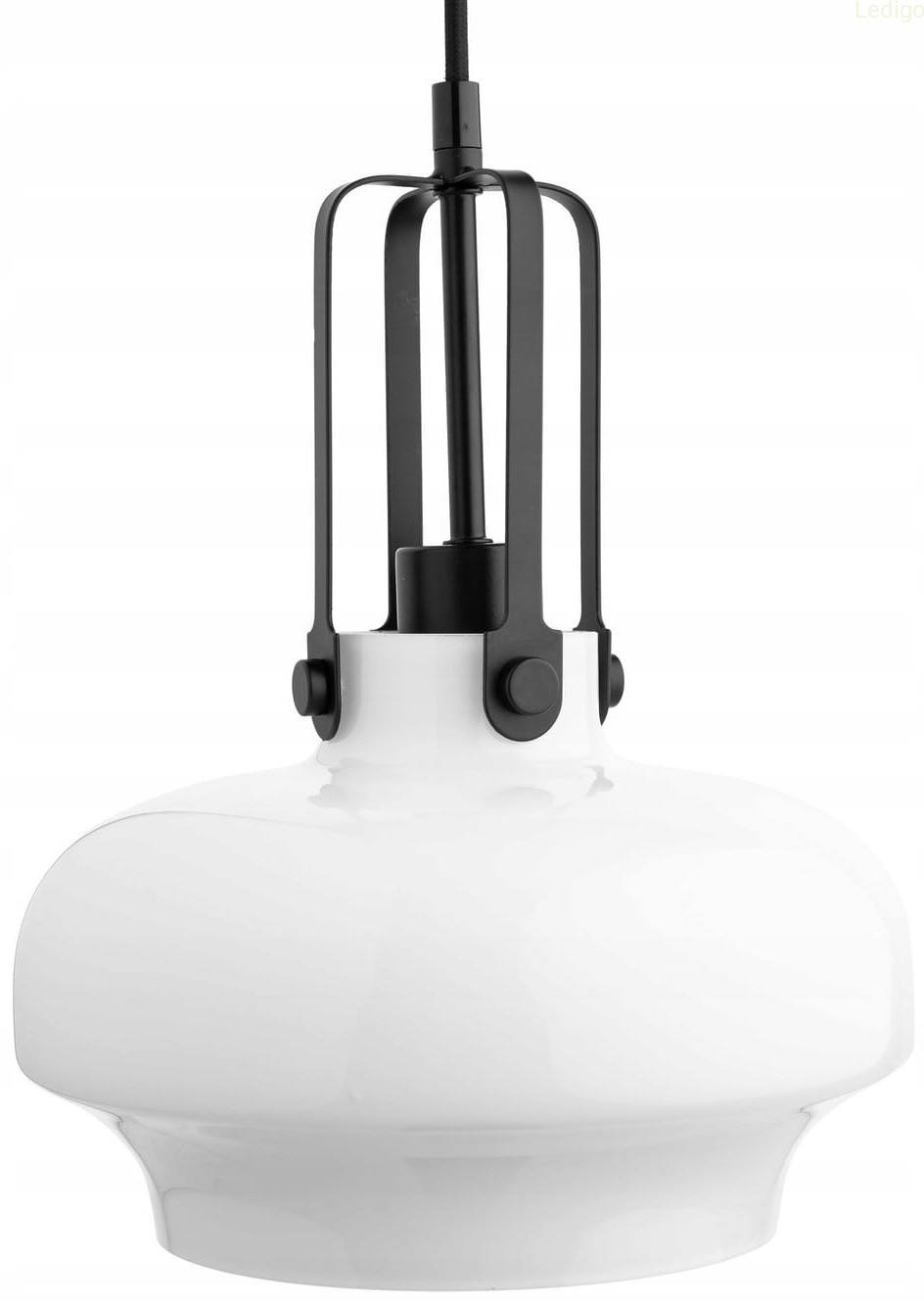 Lampa wisząca szklana mleczna biała Asana