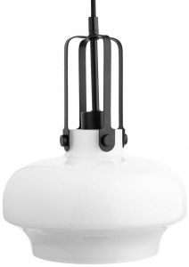 Lampa wisząca szklana mleczna biała Asana