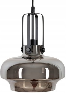 Lampa wisząca szklana szara lustrzana Asana