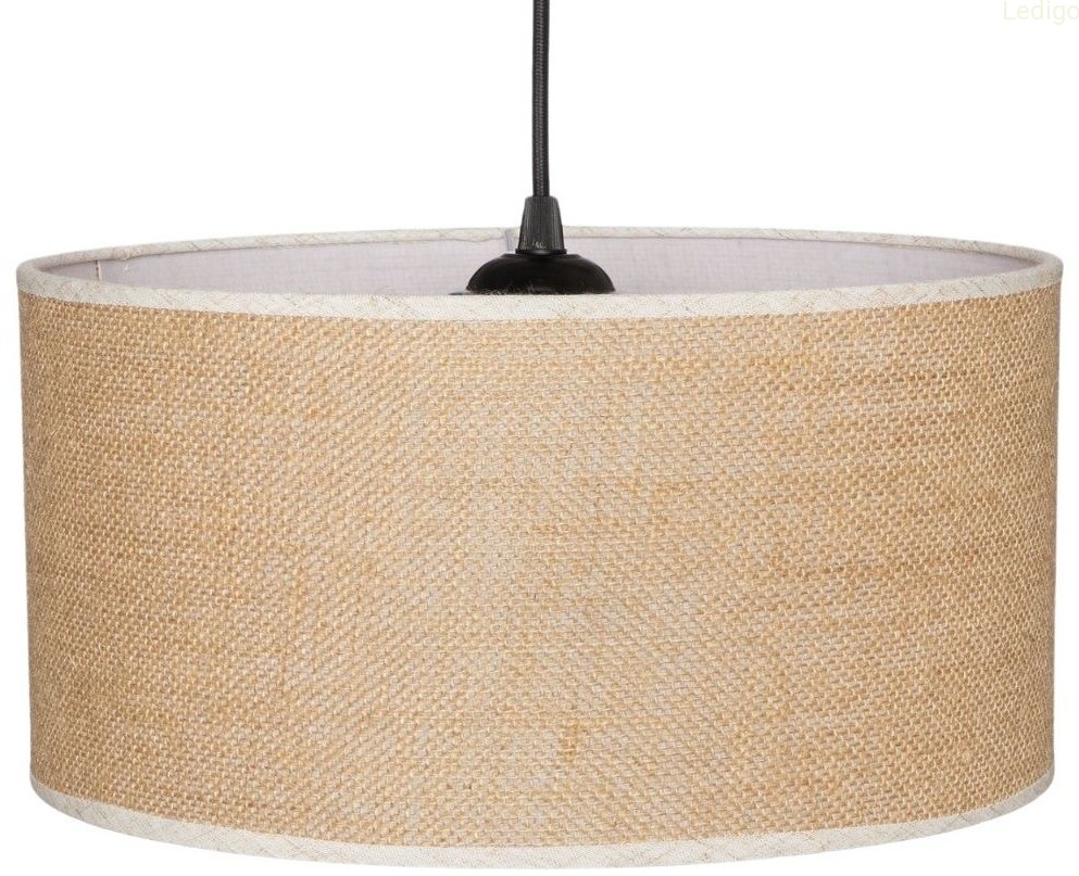 Lampa wisząca czarna z abażurem BOHO juta walec 35cm ZLA7230 główne.jpg