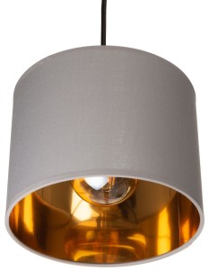 Lampa wisząca z abażurem Oro szara