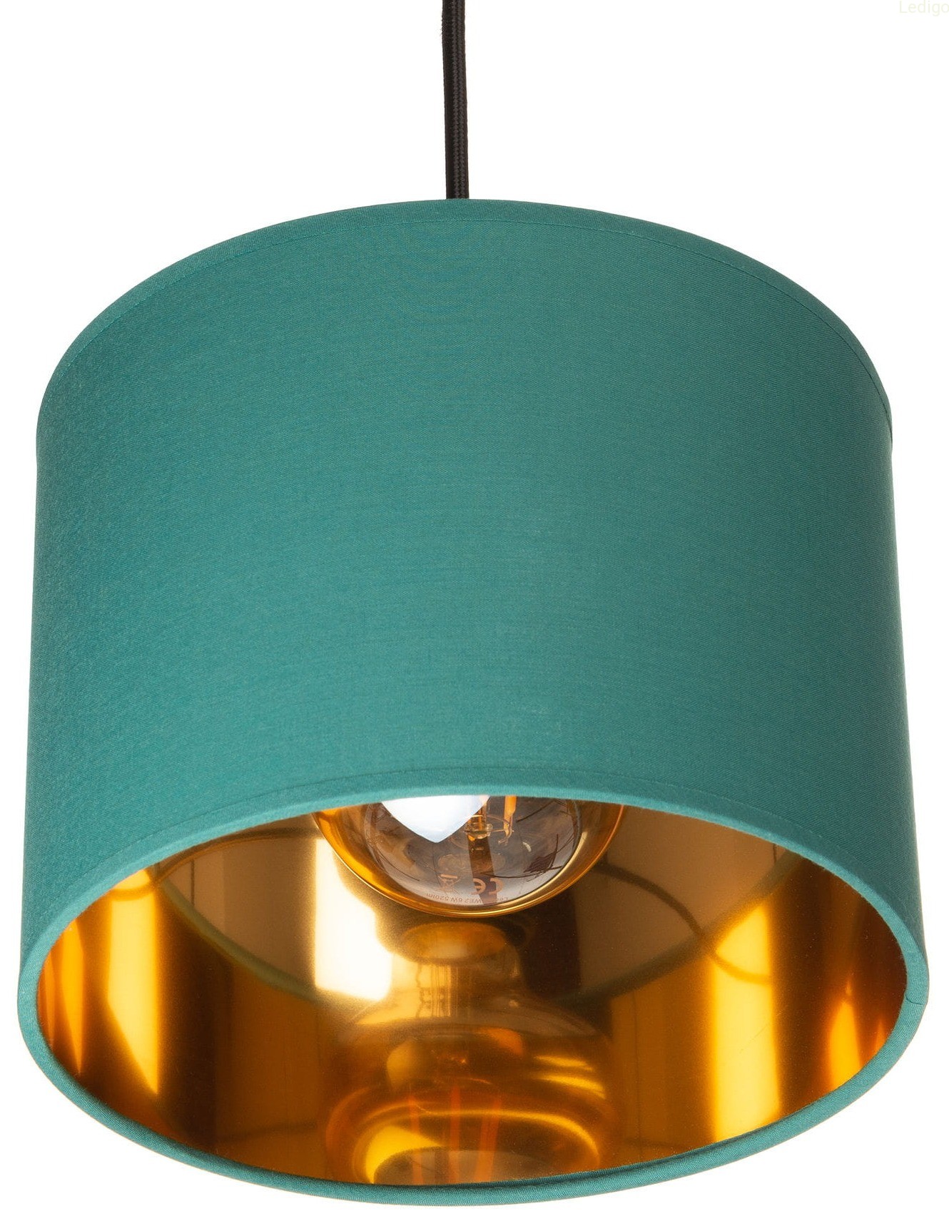 lampa wisząca z abażurem zielono-złota.jpg