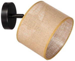 Kinkiet metalowy regulowany juta abażur Natural boho