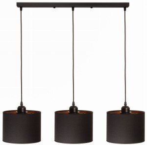 Lampa wisząca listwa potrójna Oro czarna