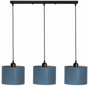 Lampa wisząca listwa potrójna Oro granatowa