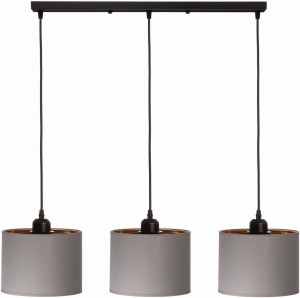 Lampa wisząca listwa potrójna Oro szara
