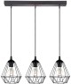 Lampa wisząca loft DIAMENT listwa potrójna czarna