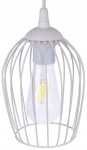 Lampa wisząca sufitowa OWAL LOFT druciana biała
