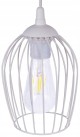 Lampa wisząca sufitowa OWAL LOFT druciana biała