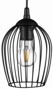 Lampa wisząca loft druciana owal