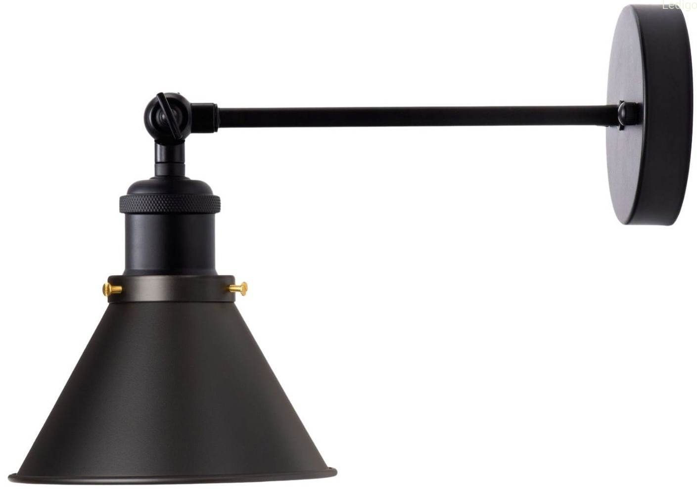 Kinkiet regulowany metalowy Edison Matt Black