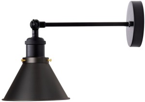 Kinkiet  regulowany metalowy Edison Matt Black