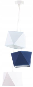 Lampa wisząca niebieska biała dziecięca TRIO
