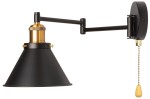Kinkiet regulowany metalowy wysuwany łańcuszek Antic Brass