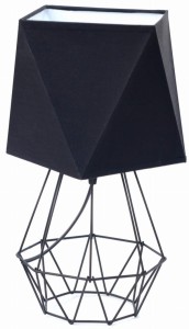 Lampka nocna Diament LOFT  BLACK  abażur czarny