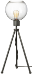 Lampa stojąca czarna NEPTUN Mini z kula clear venus
