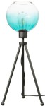 Lampa stojąca czarna NEPTUN Mini z kula turkus venus 