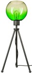 Lampa stojąca czarna NEPTUN Mini z kula zielona venus 
