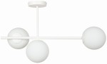 Lampa sufitowa Milano biała potrójna mleczne kule 