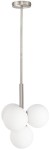 Lampa wisząca silver Milano Bubbles mleczne kule 