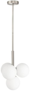 Lampa wisząca silver Milano Bubbles mleczne kule 