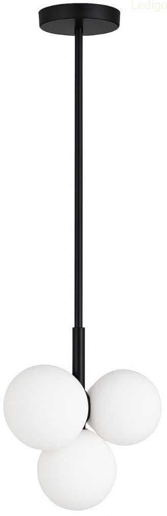 Lampa wisząca czarna Milano Bubbles mleczne kule.jpg