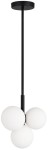 Lampa wisząca czarna Milano Bubbles mleczne kule  