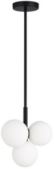 Lampa wisząca czarna Milano Bubbles mleczne kule.jpg