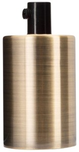 Oprawka aluminiowa E27 STARE ZŁOTO bronze walec