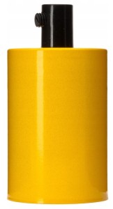 Oprawka metalowa do lampy E27 walec żółta
