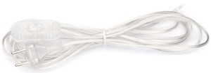 Przewód kabel z wtyczką PCV 2m transparentny przezroczysty