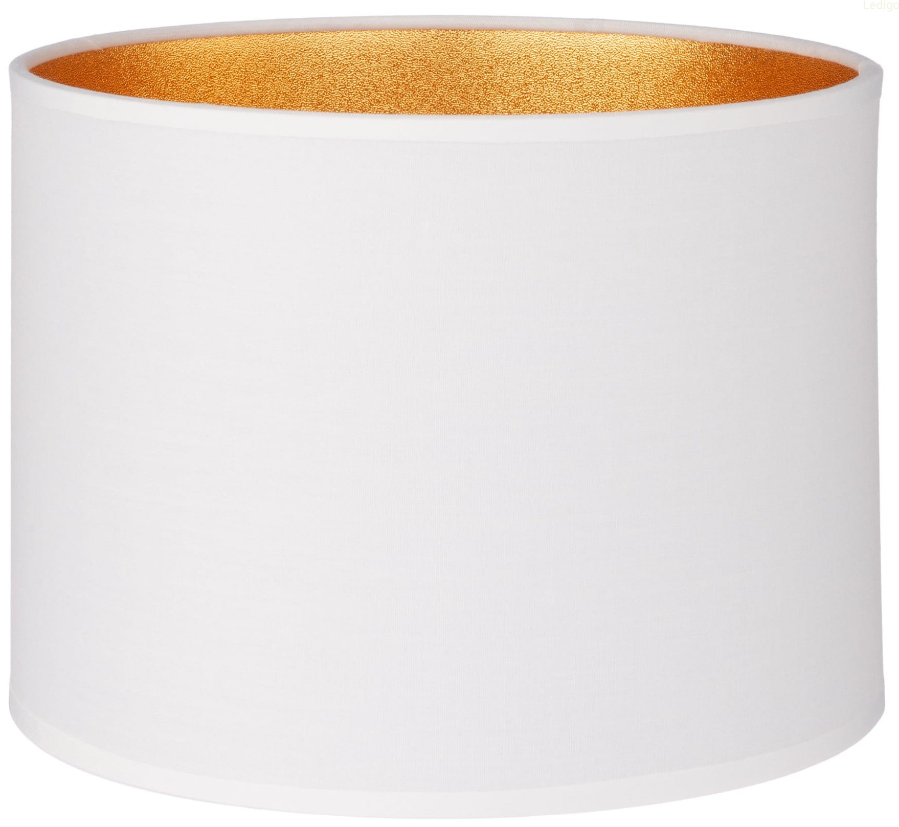 Abażur walec Oro Deluxe biały złoty środek