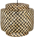Lampa wisząca BOHO bambusowa dwukolorowa 50cm IKE50BW  