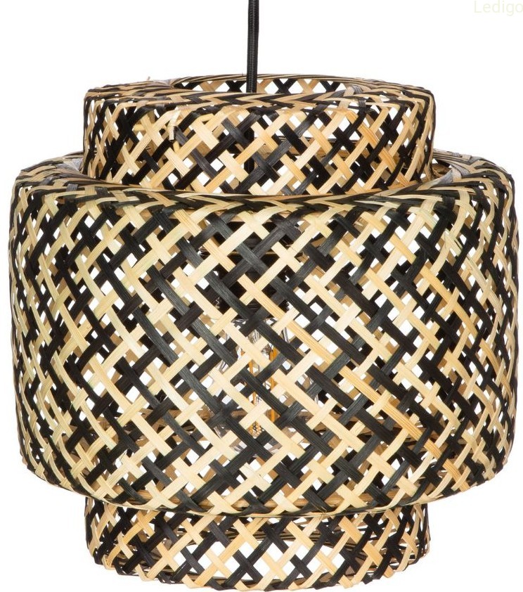 Lampa wisząca BOHO bambusowa dwukolorowa 28cm .jpg