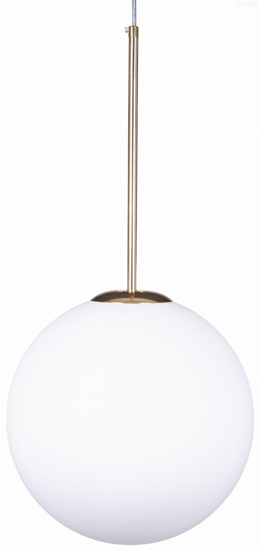 Lampa wisząca szklana duża kula MILKY
