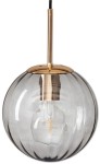 Lampa wisząca sufitowa szklana PANDORA szara