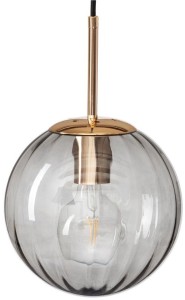 Lampa wisząca sufitowa szklana PANDORA szara
